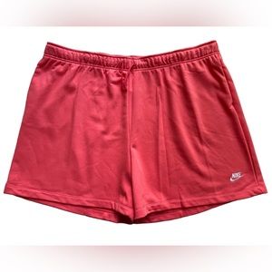 NIKE Sportswear Club Fleece Women's 3X Mid-Rise Shorts Coral DV5086-894 New